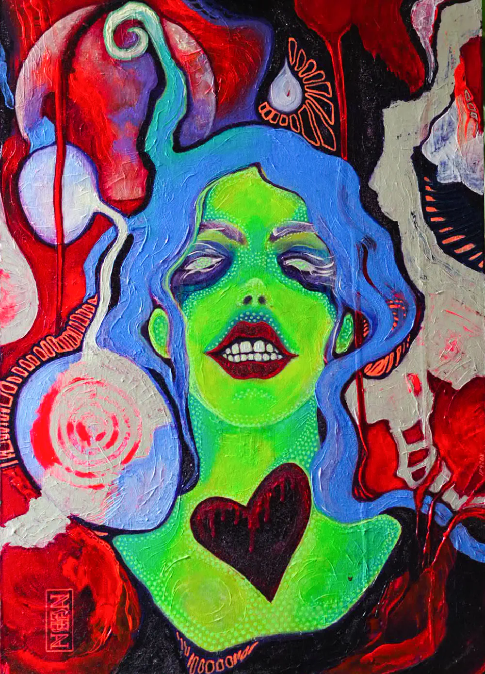 Dis:integrate — acryl on wood