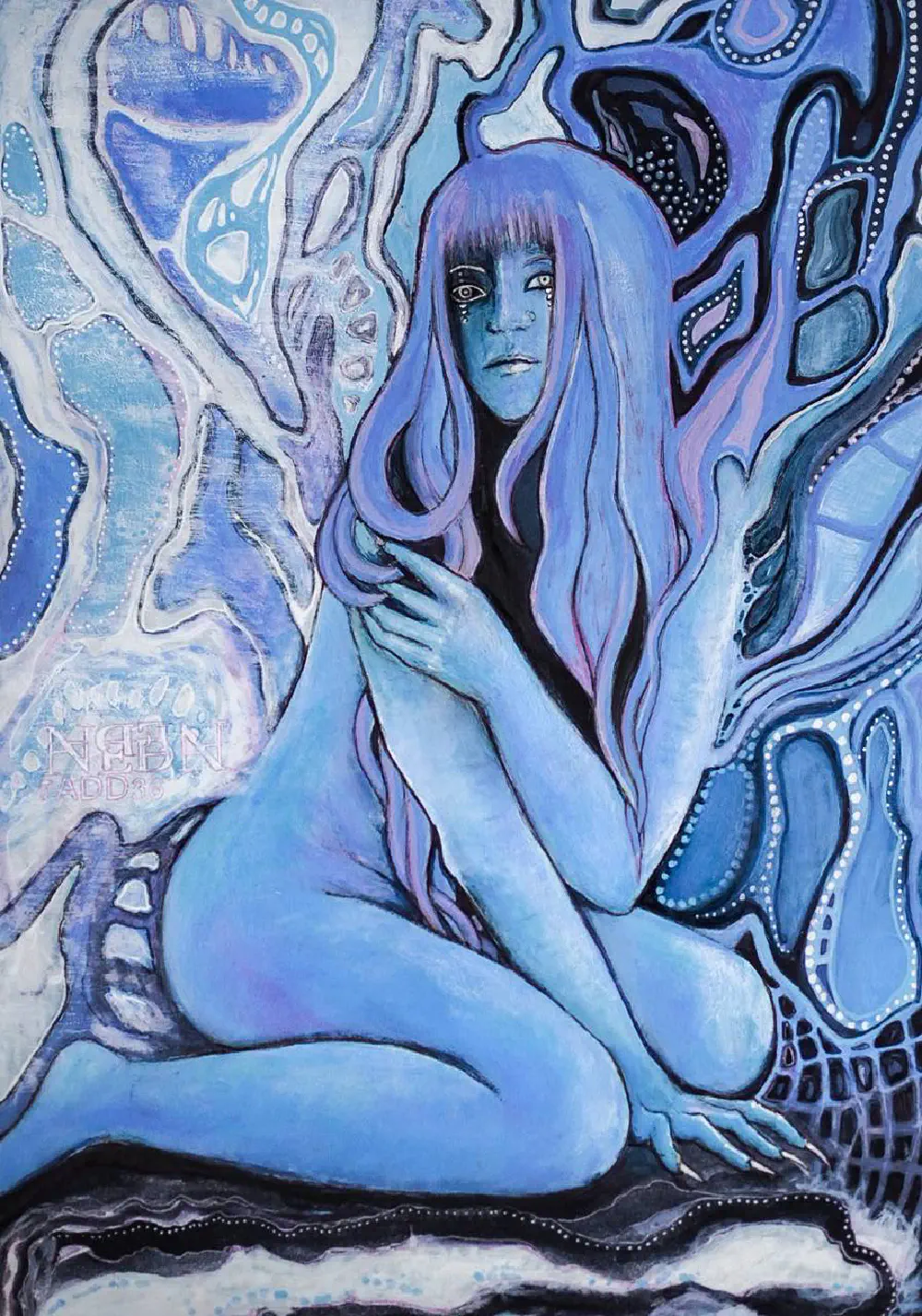 Grief — mixed media on paper