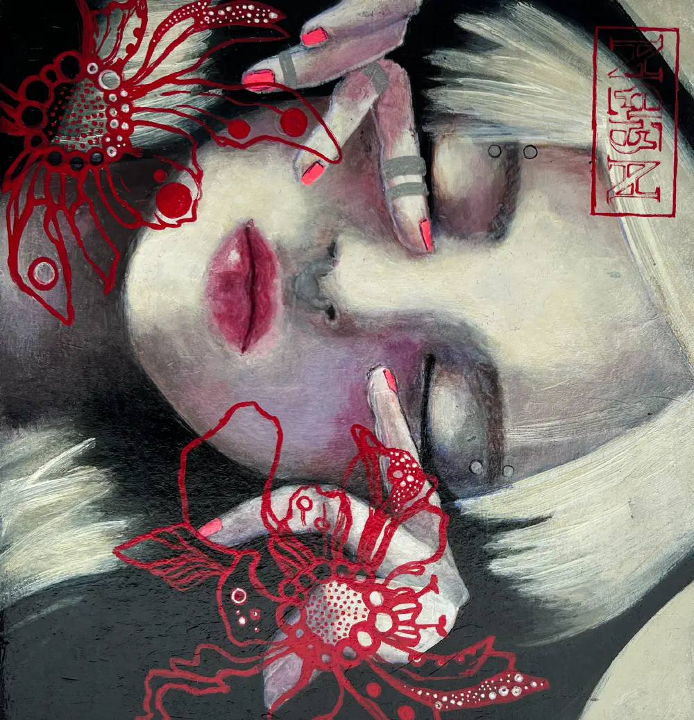 idoru — mixed media on cardbord