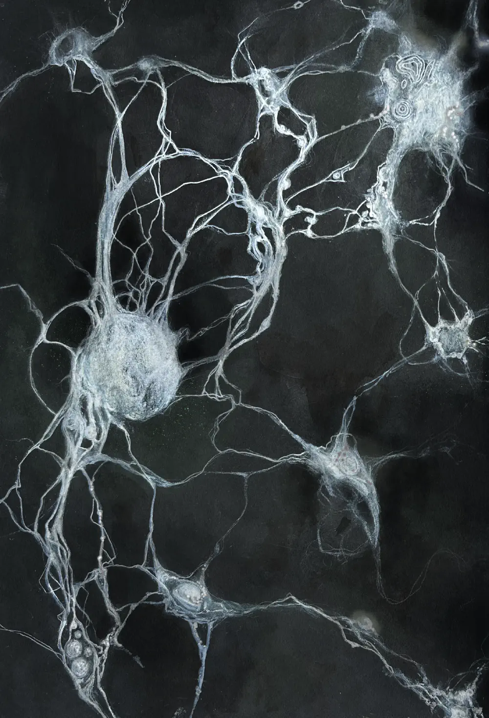 Neurons — mixed media on paper