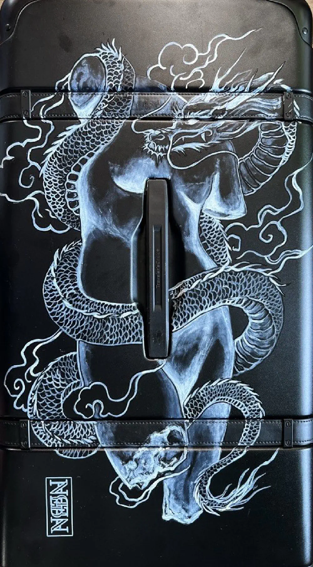 Symbiosis — acrylic on suitcase
