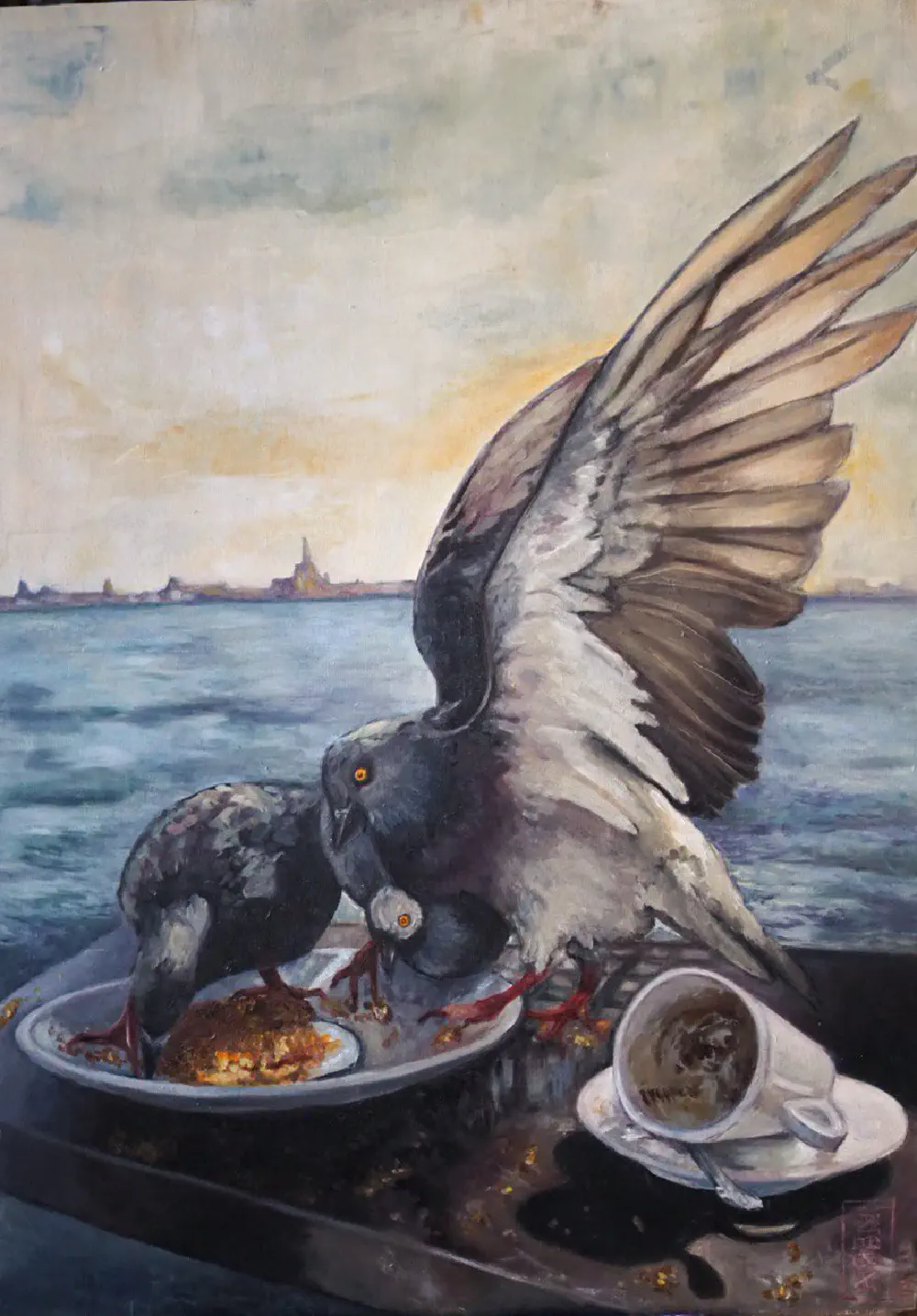 Venice memories — oil on wood